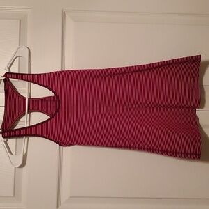 Lululemon Athletica Cool Razorback Hyper Stripe Raspberry Glow Light Plum Size 2